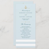 Aqua White ストライプの Programラ航海のックカード プログラム (正面/裏面)