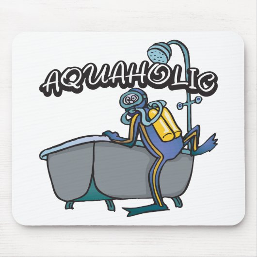 Aquaholicのスキューバ マウスパッド (正面)