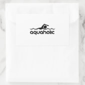 Aquaholic 長方形シール (バッグ)