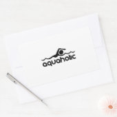 Aquaholic 長方形シール (封筒)