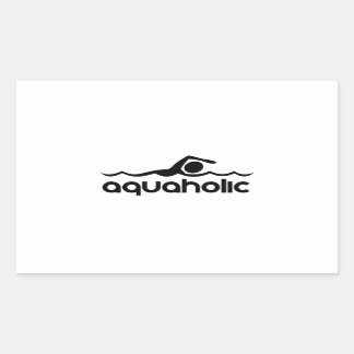 Aquaholic 長方形シール
