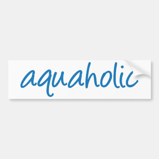 aquaholic 1 バンパーステッカー (正面)