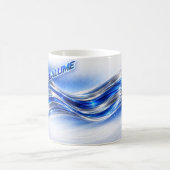 Aqualume Flow Shirt – Blue Silver Wave Energy Desi コーヒーマグカップ (中央)