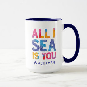 Aquamanは  "すべてIの海"カラフルなペイズリーです マグカップ