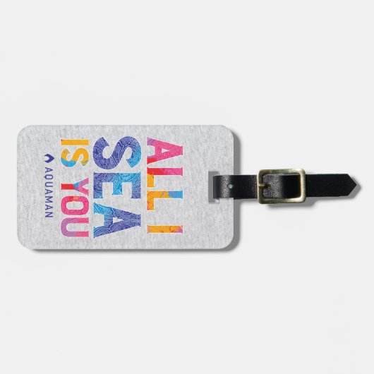 Aquamanは| "すべてIの海"カラフルなペイズリーです ラゲッジタグ (正面横)