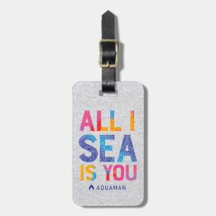 Aquamanは "すべてIの海"カラフルなペイズリーです ラゲッジタグ
