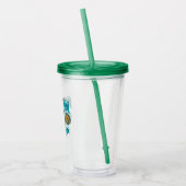 Aquaman |のチビ（小さくかわいく書いた感じ）のAquamanの海底グラフィック アクリルタンブラー (左)