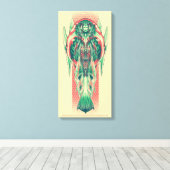 Aquaman |の女王の漁師のアールヌーボーのパネル キャンバスプリント (インサイチュ (ウッドフロア))