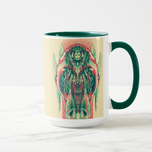 Aquaman |の女王の漁師のアールヌーボーのパネル マグカップ (右)