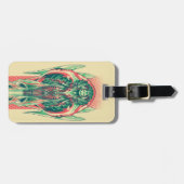 Aquaman |の女王の漁師のアールヌーボーのパネル ラゲッジタグ (正面横)