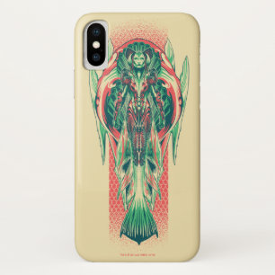 Aquaman の女王の漁師のアールヌーボーのパネル iPhone x ケース