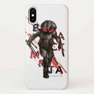 Aquaman の黒いマンタによって分散させるタイポグラフィのグラフィック iPhone x ケース