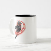 Aquaman |の黒いマンタの赤い強打のグラフィック ツートーンマグカップ (正面左)