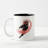 Aquaman |の黒いマンタの赤い強打のグラフィック ツートーンマグカップ (左)