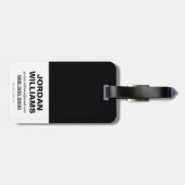 Aquaman |の黒いマンタの赤い強打のグラフィック ラゲッジタグ (裏面横)