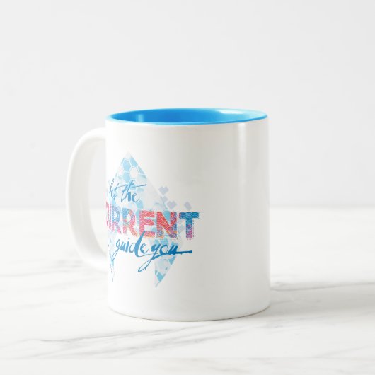 Aquaman |は"現在のガイドを"ロゴのグラフィック可能にしました ツートーンマグカップ (正面左)