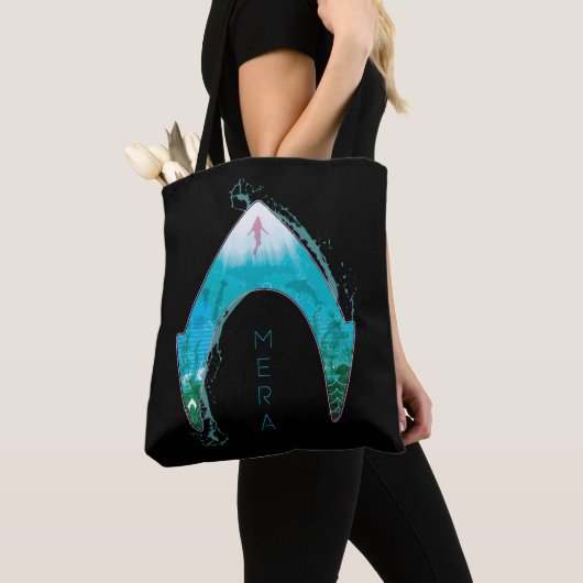 Aquaman |はMeraの記号の海のグラフィックを見通します トートバッグ (クローズアップ)