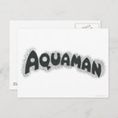 Aquaman グランジ Blackロゴ ポストカード (正面/裏面)