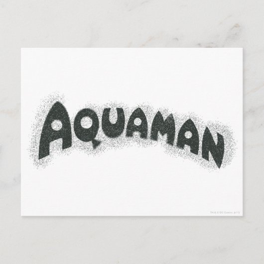 Aquaman グランジ Blackロゴ ポストカード (正面)