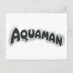Aquaman グランジ Blackロゴ ポストカード