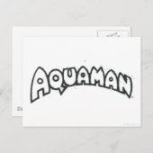 Aquaman グランジ Black Logo 2 ポストカード (正面/裏面)