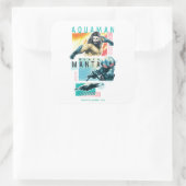 Aquaman |現代主義のAquaman及び黒いマンタのグラフィック スクエアシール (バッグ)