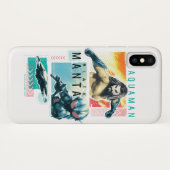 Aquaman |現代主義のAquaman及び黒いマンタのグラフィック Case-Mate iPhoneケース (裏面(横))
