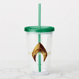 Aquaman |金Aquamanのロゴ アクリルタンブラー
