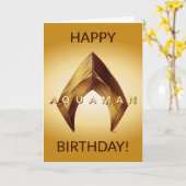 Aquaman |金Aquamanのロゴ カード (黄色い花)