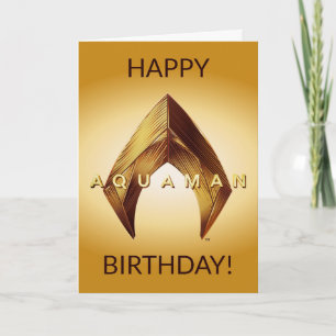 Aquaman 金Aquamanのロゴ カード