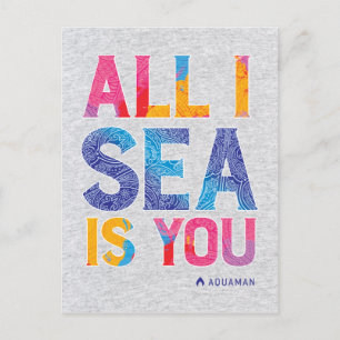 Aquaman "All I Sea Is You" Colorful Paisley ポストカード