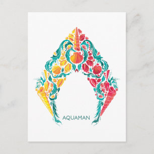 Aquaman Aquaman & Mera Themed Seashell Logo ポストカード