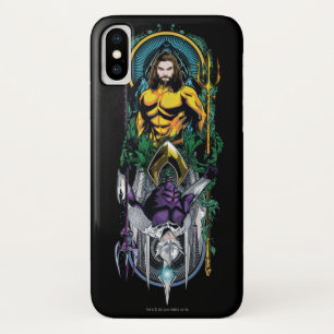 Aquaman Orin及びOrmリバーシブルのアールヌーボーのパネル iPhone X ケース