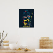 Aquaman | Orin、Meraおよび黒いマンタのグラフィック ポスター (キッチン)