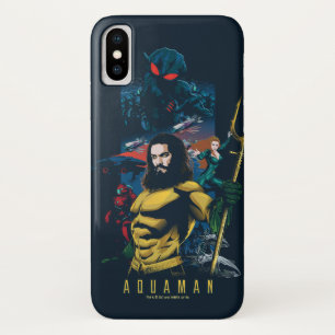 Aquaman Orin、Meraおよび黒いマンタのグラフィック iPhone X ケース