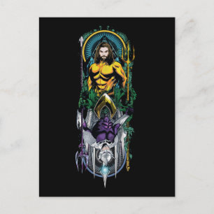 Aquaman   Orin & Orm Reversible Art Nouveau Panel ポストカード