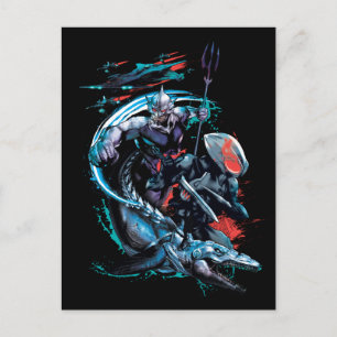 Aquaman Orm, Black Manta, Tylosaur, & Ships ポストカード