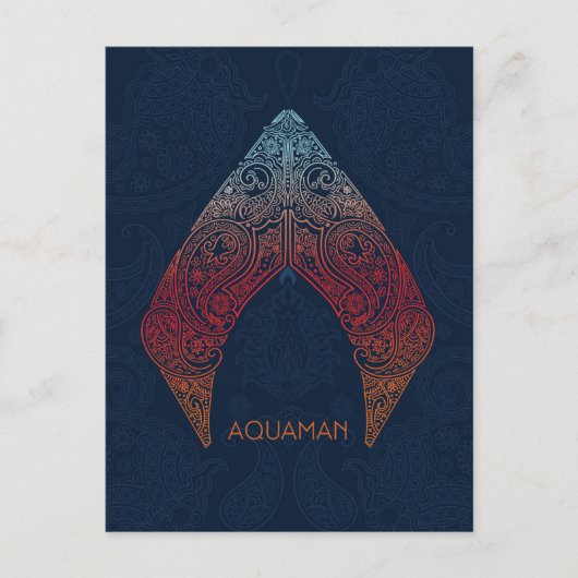 Aquaman | Paisley Aquaman Logo ポストカード (正面)