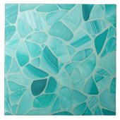 Aquamarine – セル抽象芸術 タイル (正面)