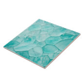 Aquamarine – セル抽象芸術 タイル (側面)