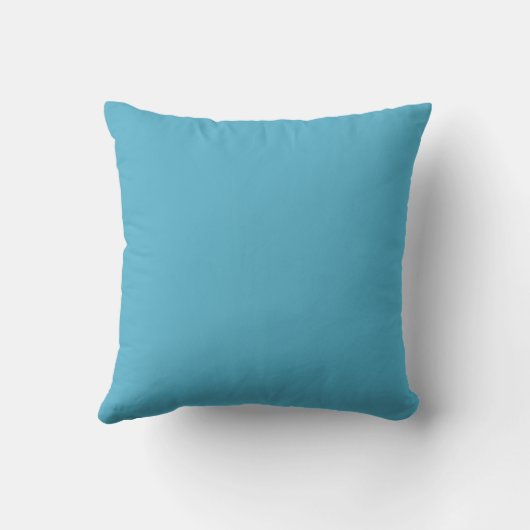 Aquamarine Blue Octopus Throw Pillow クッション (裏面)