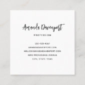 Aquamarine Ocean Tropical Beach Scenic スクエア名刺 (裏面)