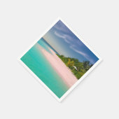 Aquamarine Ocean Tropical Beach Scenic スタンダードカクテルナプキン (角)