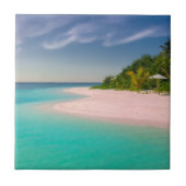 Aquamarine Ocean Tropical Beach Scenic タイル (正面)
