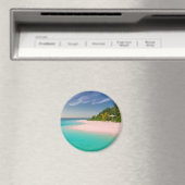 Aquamarine Ocean Tropical Beach Scenic マグネット (インサイチュ (食洗機))