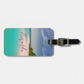 Aquamarine Ocean Tropical Beach Scenic ラゲッジタグ (正面横)
