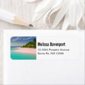 Aquamarine Ocean Tropical Beach Scenic ラベル (インサイチュ)