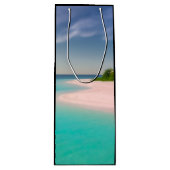 Aquamarine Ocean Tropical Beach Scenic ワインギフトバッグ (正面)