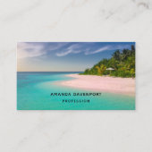 Aquamarine Ocean Tropical Beach Scenic 名刺 (正面)