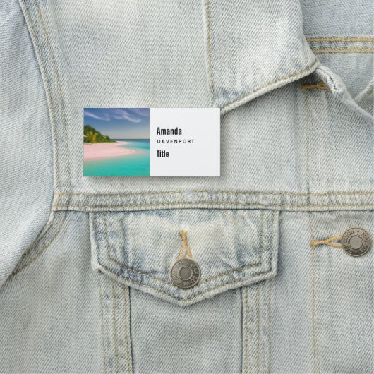 Aquamarine Ocean Tropical Beach Scenic 名札 (インサイチュ)